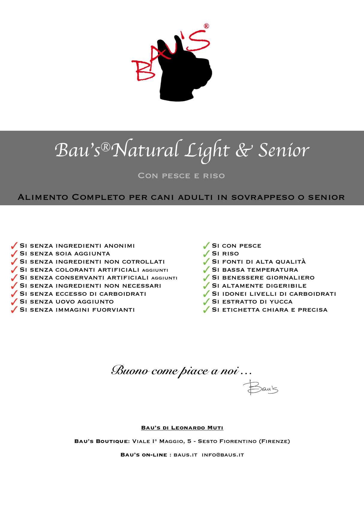 Baus Natural Light Senior Pesce