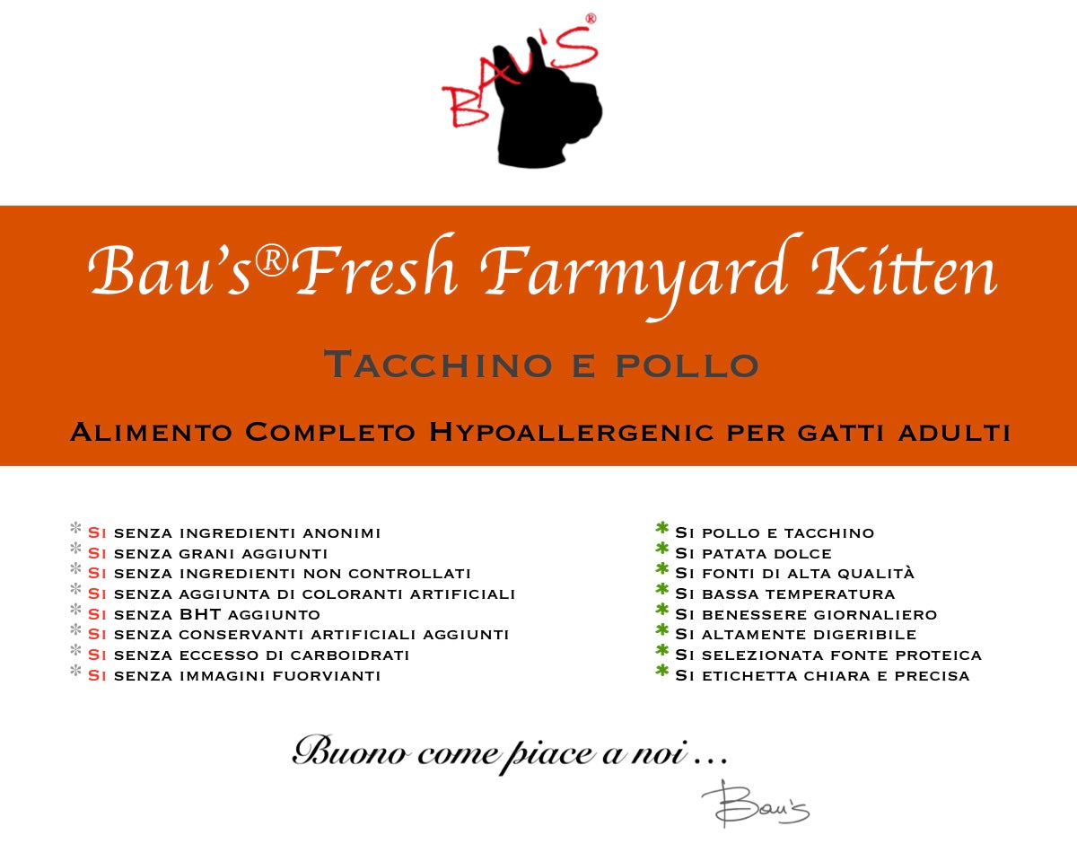 Baus Gatto Fresh Kitten Farmyard Pollo e Tacchino