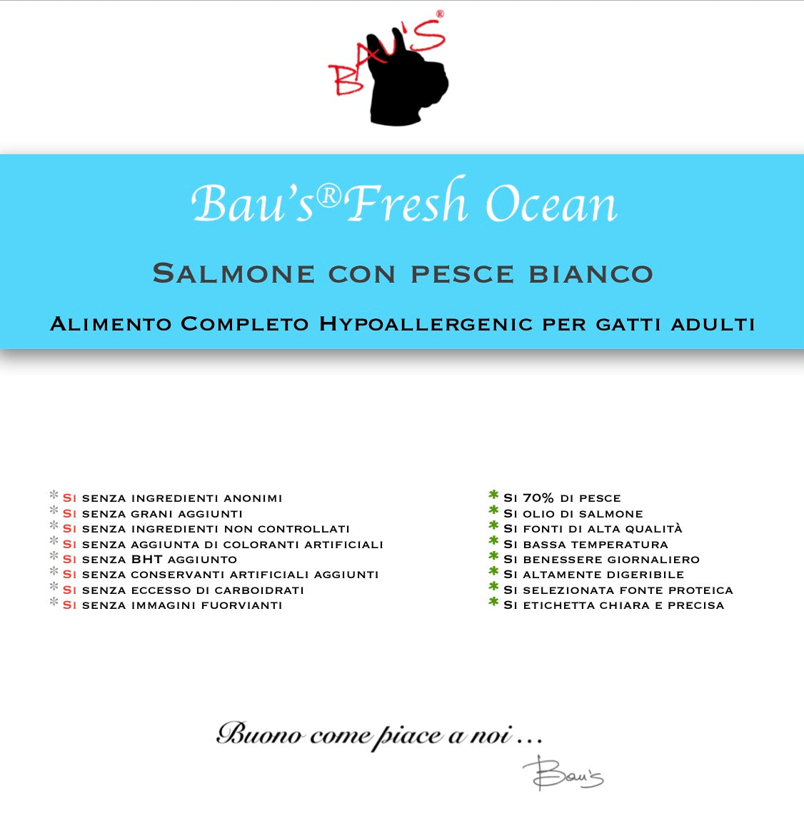 Baus Gatto Fresh Ocean Salmone Pesce Bianco