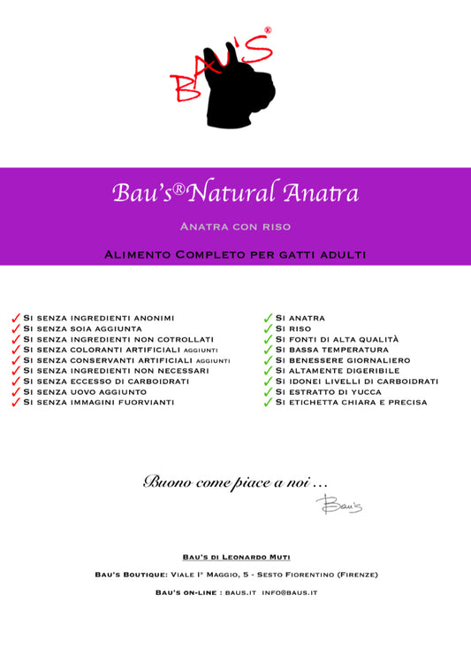 Baus Gatto Natural Anatra