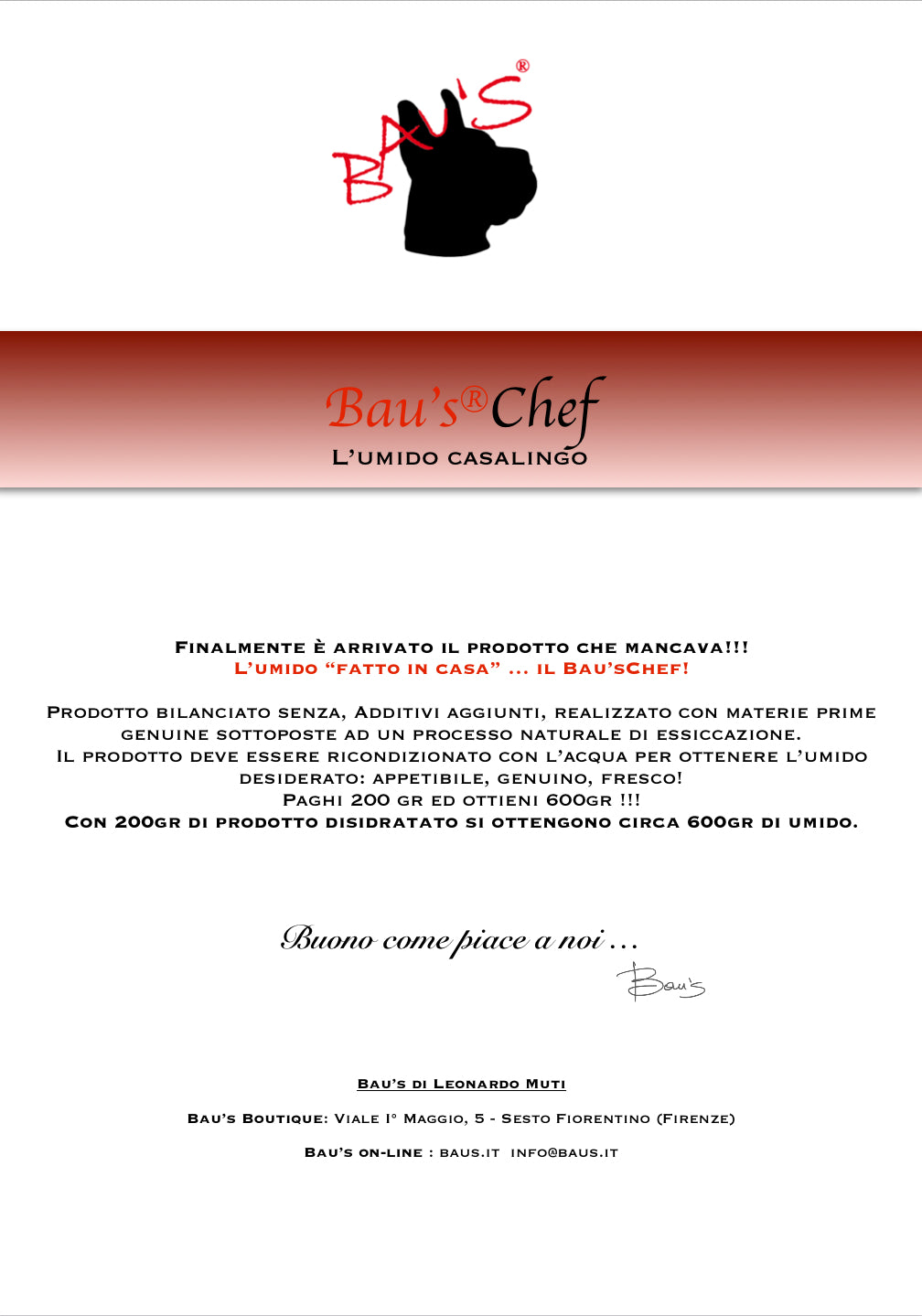 Baus Chef Manzo Cane Gatto