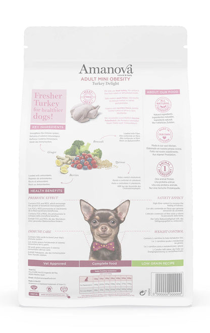 Amanova Cane Adult Tacchino Obesity Mini