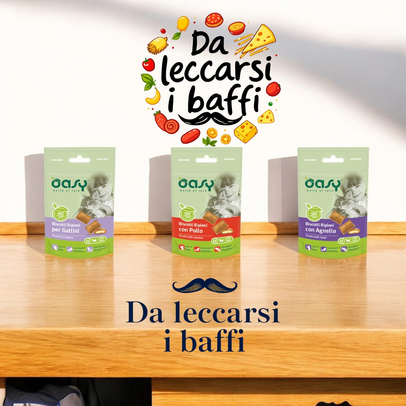 Oasy Biscotti Ripieni Gatto